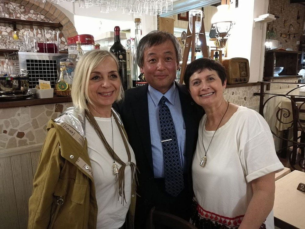 Yasuyuki Nemoto con Cati a e Manuela - Acqua Viva 2018 Bellaria