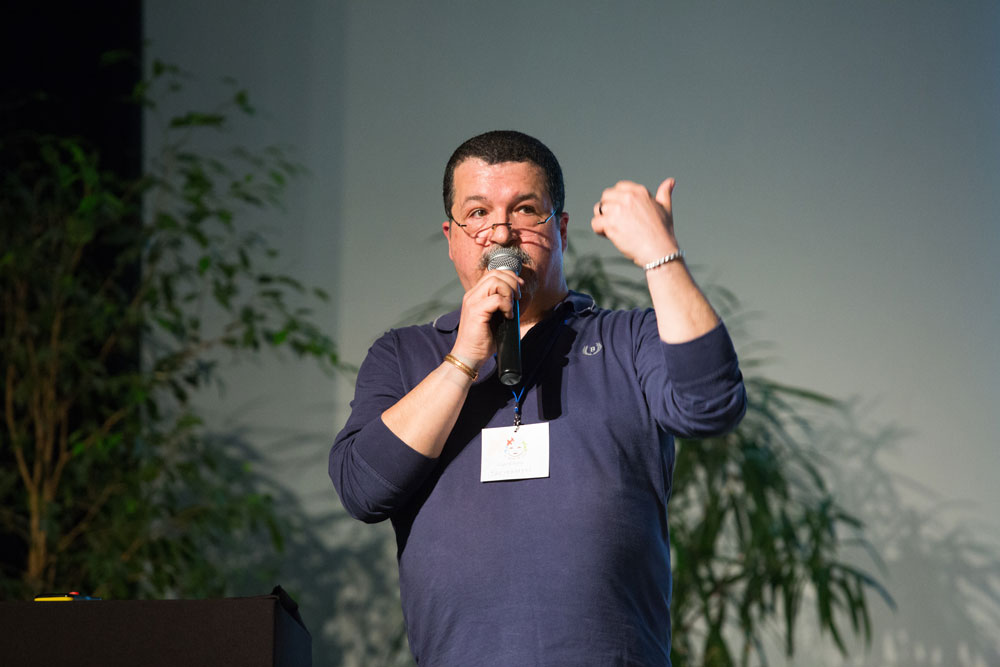 Giorgio Beltrammi durante la conferenza